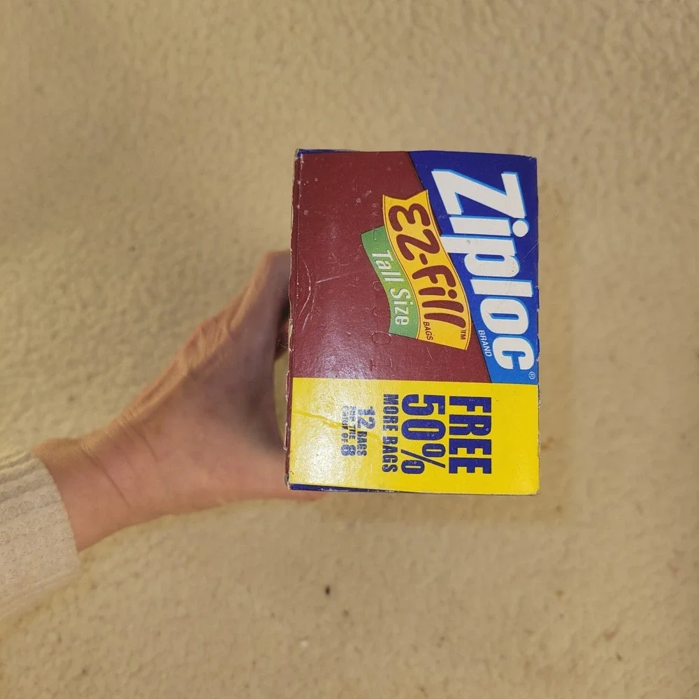 Ziploc EZ-Fill Tall Size Bags Discontinued Retired Stand Up 12‎ Ct